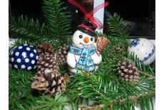 Snemand i motiv 2 Hjde 11 cm.