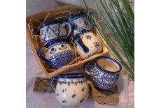 6 blandede krus 30 cl bl nuancer