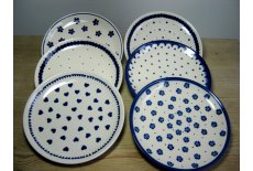 6 blandede Frokost Tallerkener 19 cm.