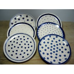 6 blandede Frokost Tallerkener 19 cm.