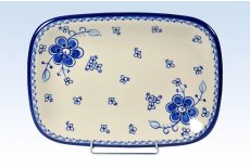 Hndmalet fad 33,5 cm - Art Blue 296