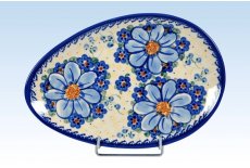 Hndmalet oval fad/tallerken 25 cm. - Art 64