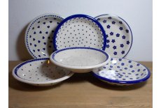 6 blandede dybe tallerkener 22 cm