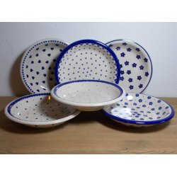 6 blandede dybe tallerkener 22 cm