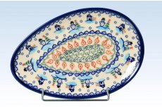 Hndmalet oval fad/tallerken 25 cm. - Art 39