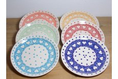 6 tallerkener 19 cm i dia hjerter forskellige farve