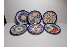 6 blandede Kage Tallerkener 16 cm. unika