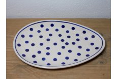 Hndmalet oval fad/tallerken 25 cm. - Nostalgi 2