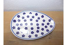 Hndmalet oval fad/tallerken 25 cm. - Nostalgi 6