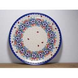 6 Unika Spise Tallerkener 28 cm. rde nuancer