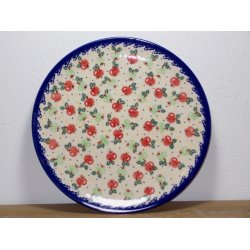 6 Unika Spise Tallerkener 28 cm. rde nuancer