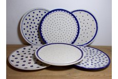 6 stk. blandede Spise Tallerkener 28 cm.